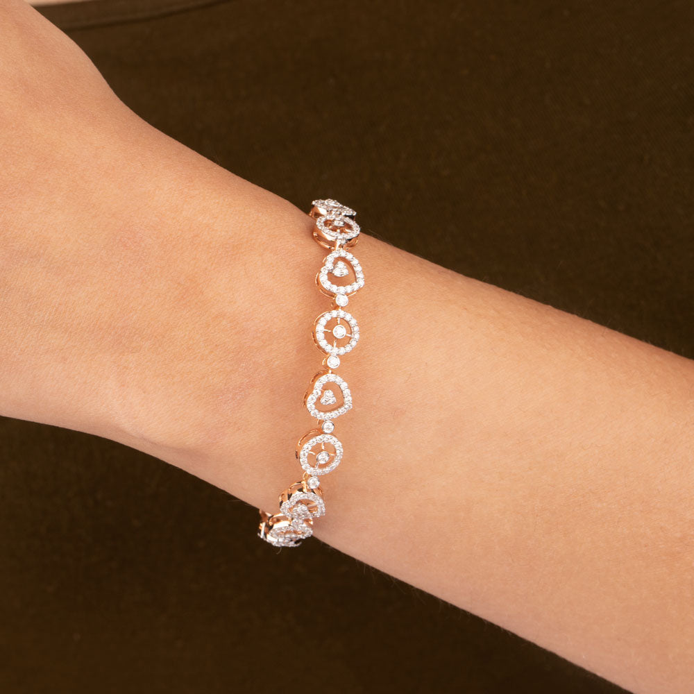 18K Rose Gold Diamond Bracelet - 1.37ct VVS-VS-GH