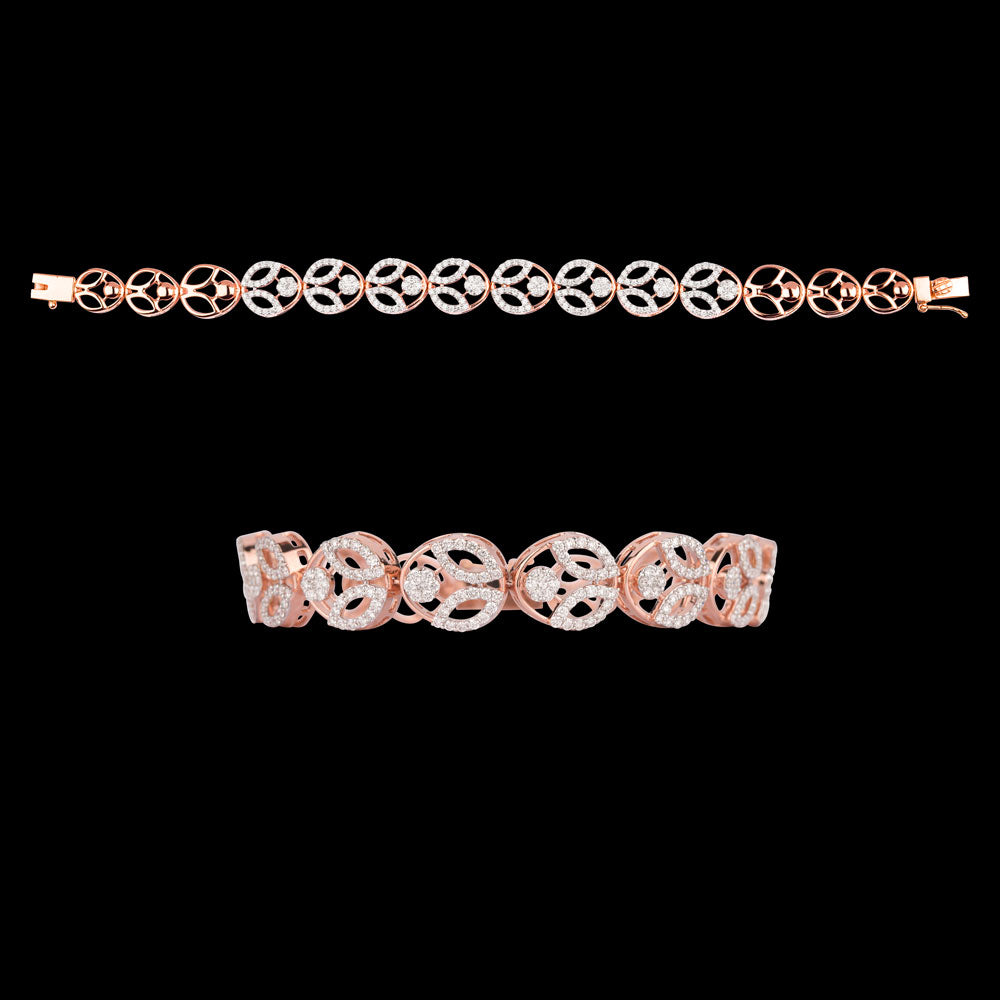18K Rose Gold Diamond Bracelet - 1.793ct VVS-VS-GH