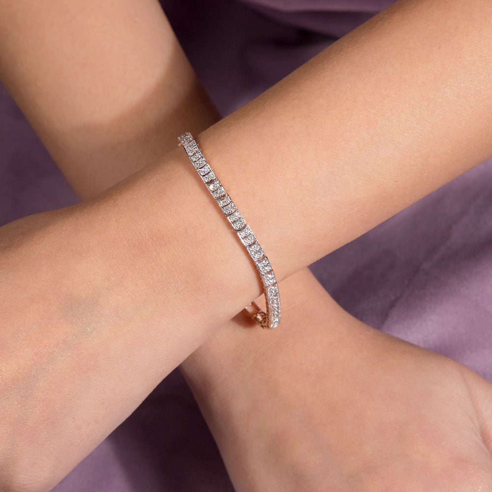 14K Rose Gold Diamond Bracelet - 1.287ct VS-EF