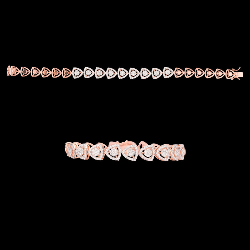 18K Rose Gold Diamond Bracelet - 1.56ct VVS-VS-EF