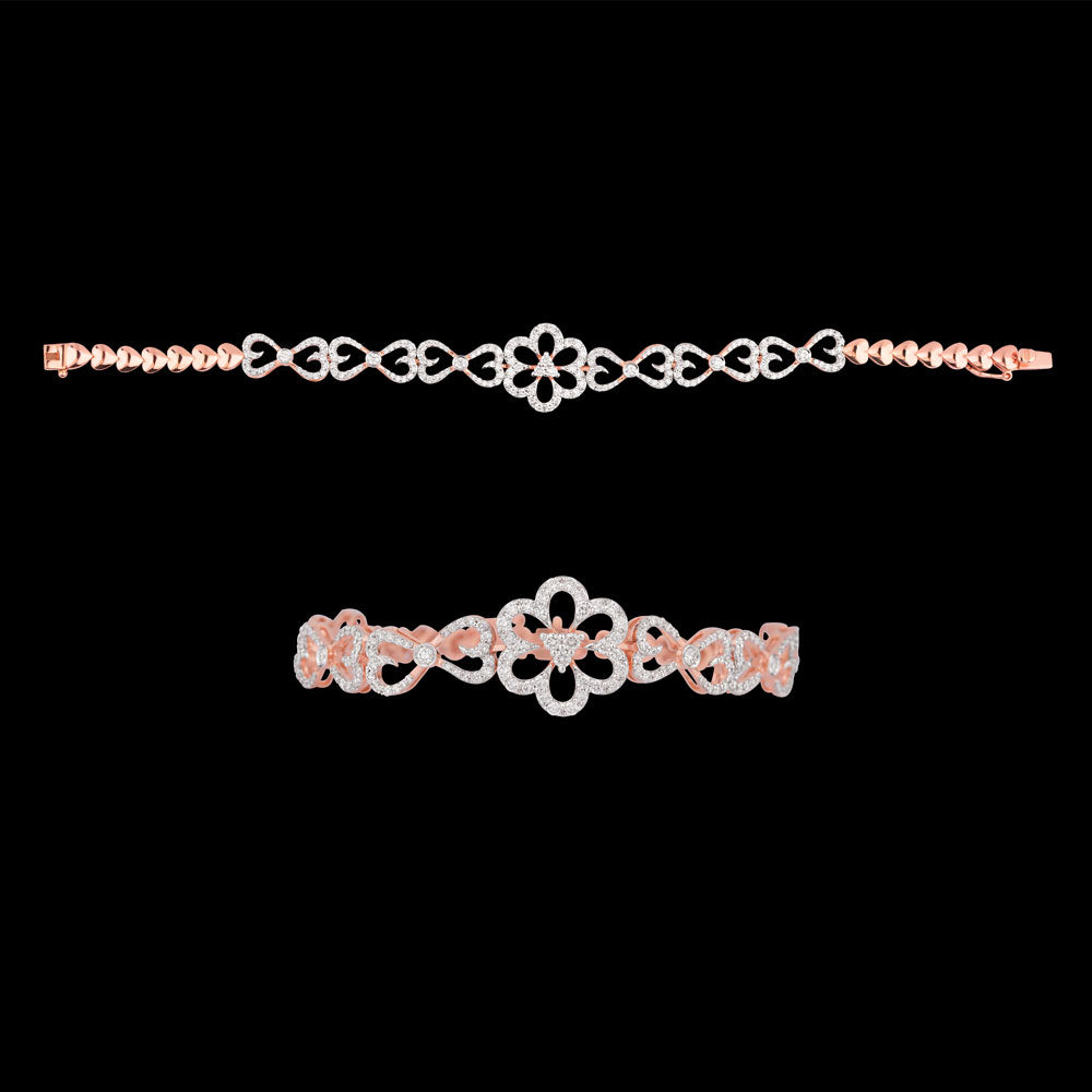 18K Rose Gold Diamond Bracelet - 1.338ct VVS-VS-EF