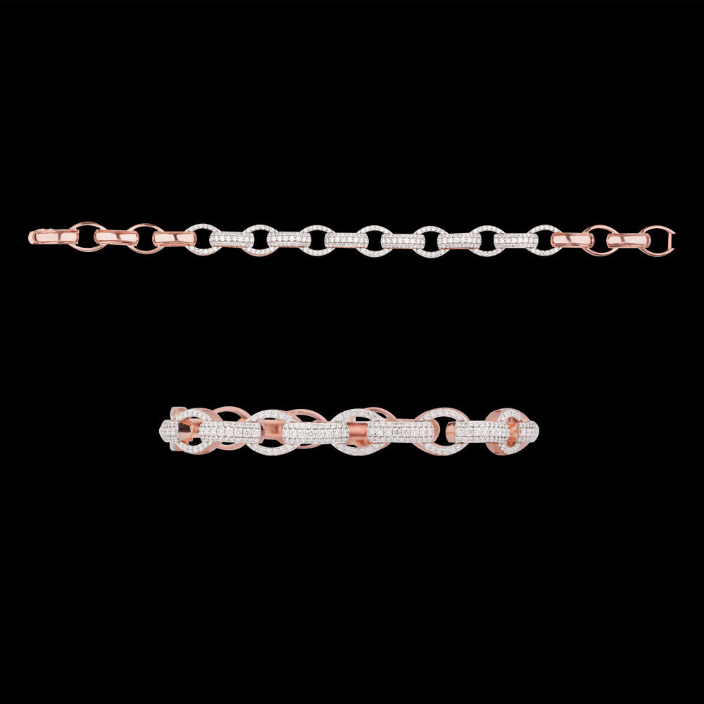 14K Rose Gold Diamond Bracelet - 1.75ct VVS-VS-EF