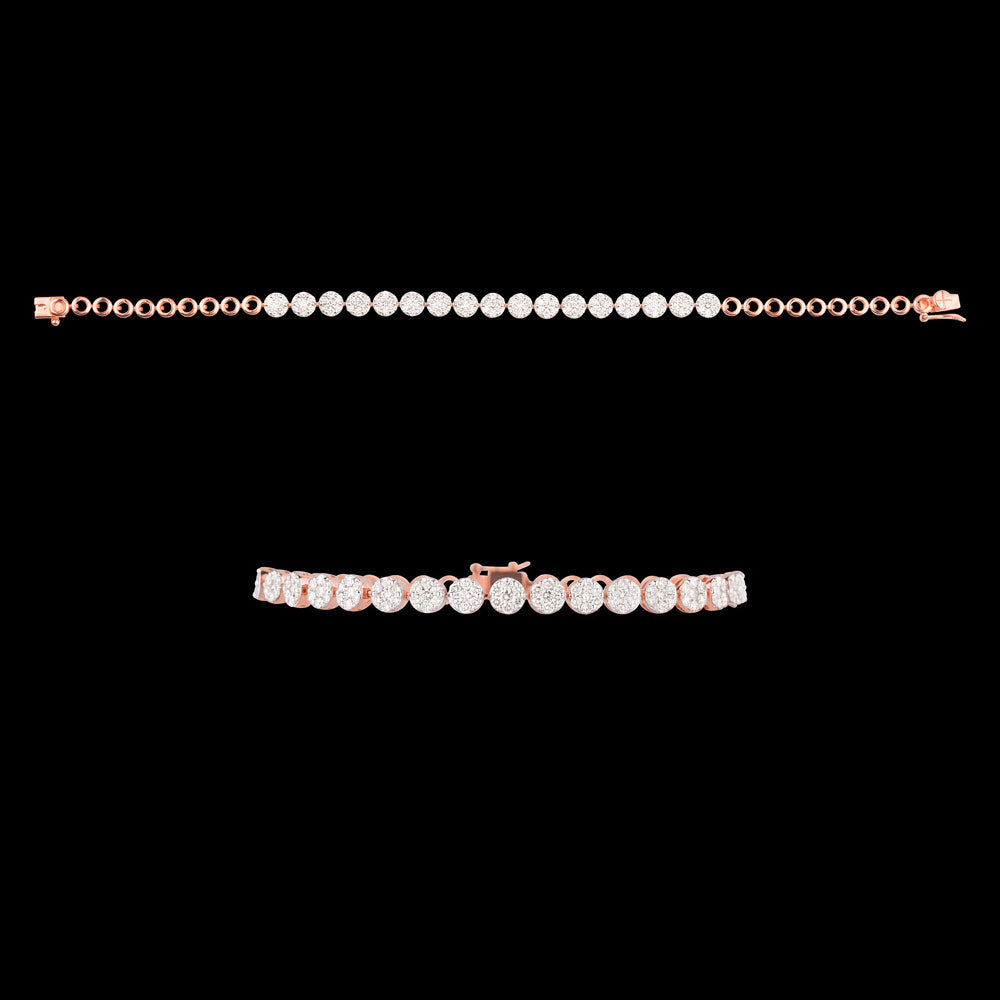18K Rose Gold Diamond Bracelet - 1.81ct VS-SI-GH