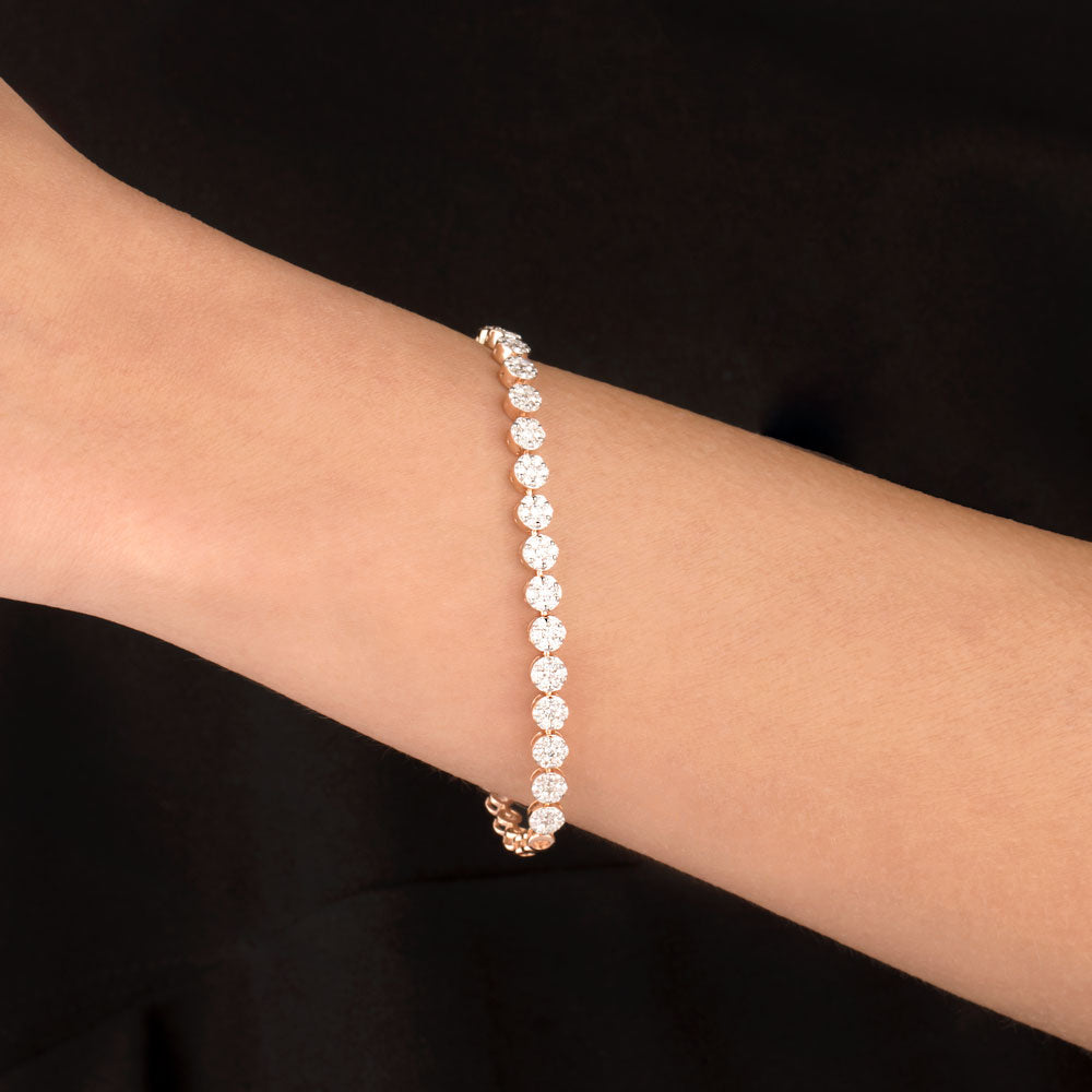 18K Rose Gold Diamond Bracelet - 1.81ct VS-SI-GH
