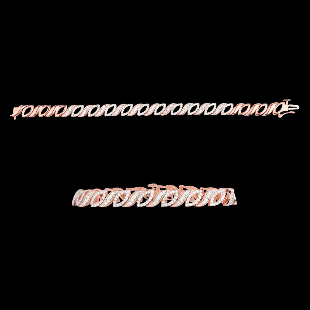 14K Rose Gold Diamond Bracelet - 1.304ct VS-GH