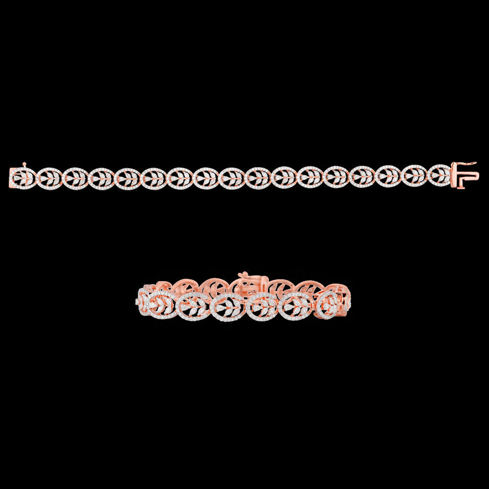 18K Rose Gold Diamond Bracelet - 3.078ct VVS-EF