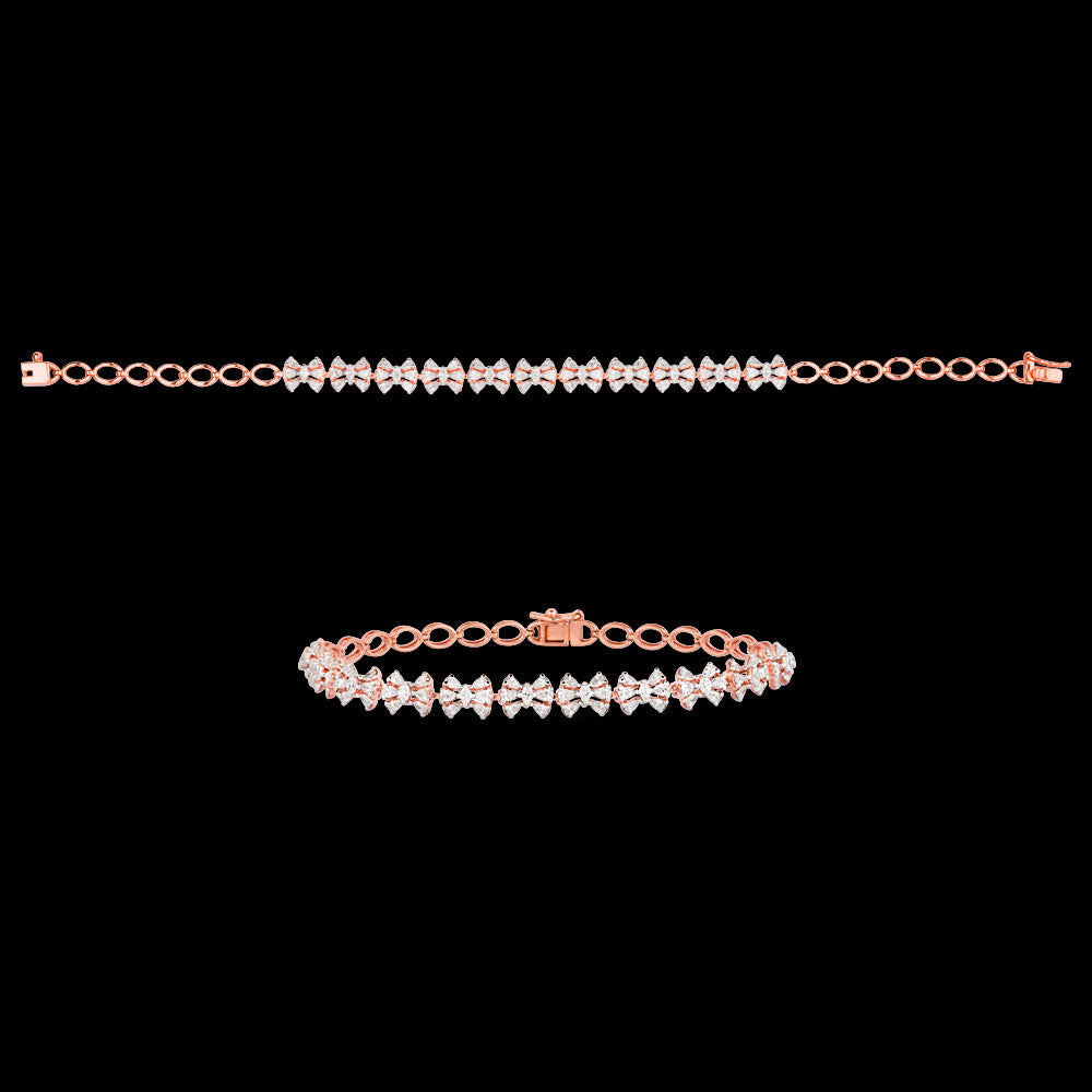 18K Rose Gold Diamond Bracelet - 2.366ct VVS-EF