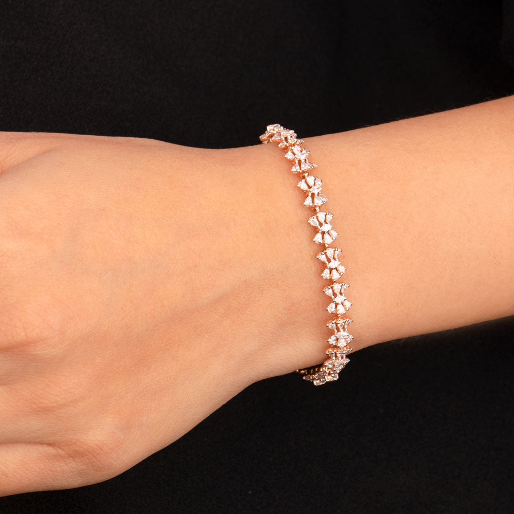 18K Rose Gold Diamond Bracelet - 2.366ct VVS-EF