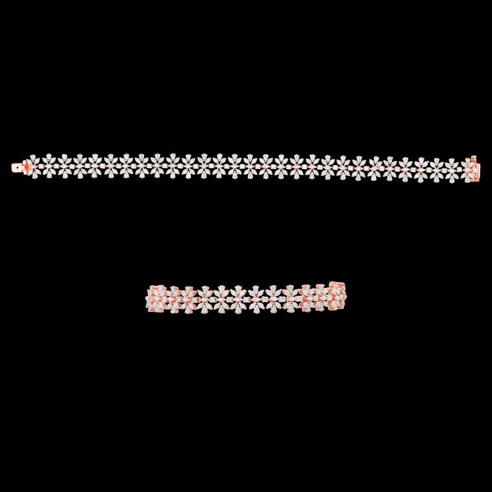 18K Rose Gold Diamond Bracelet - 4.955ct VVS-EF