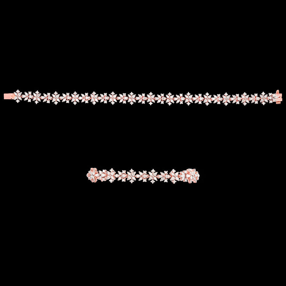 18K Rose Gold Diamond Bracelet - 3.346ct VVS-EF