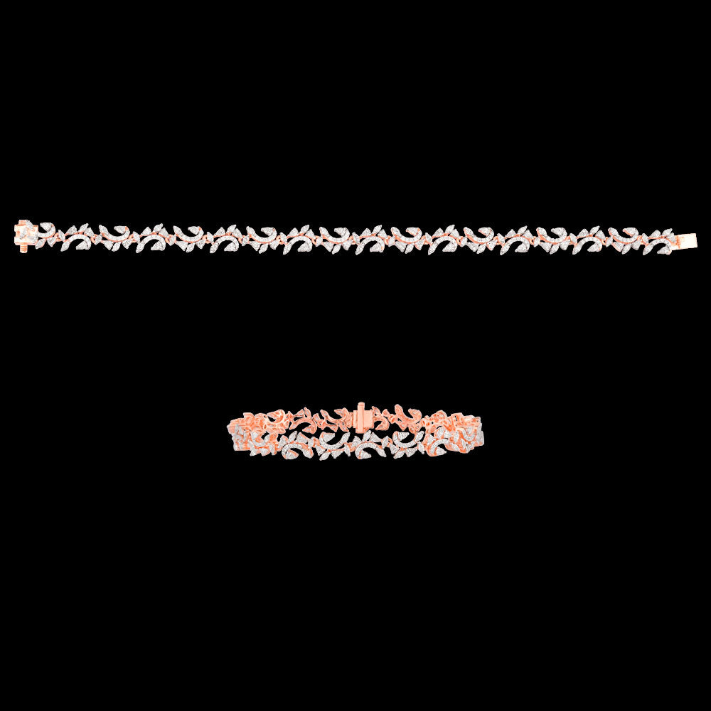 18K Rose Gold Diamond Bracelet - 3.289ct VVS-EF