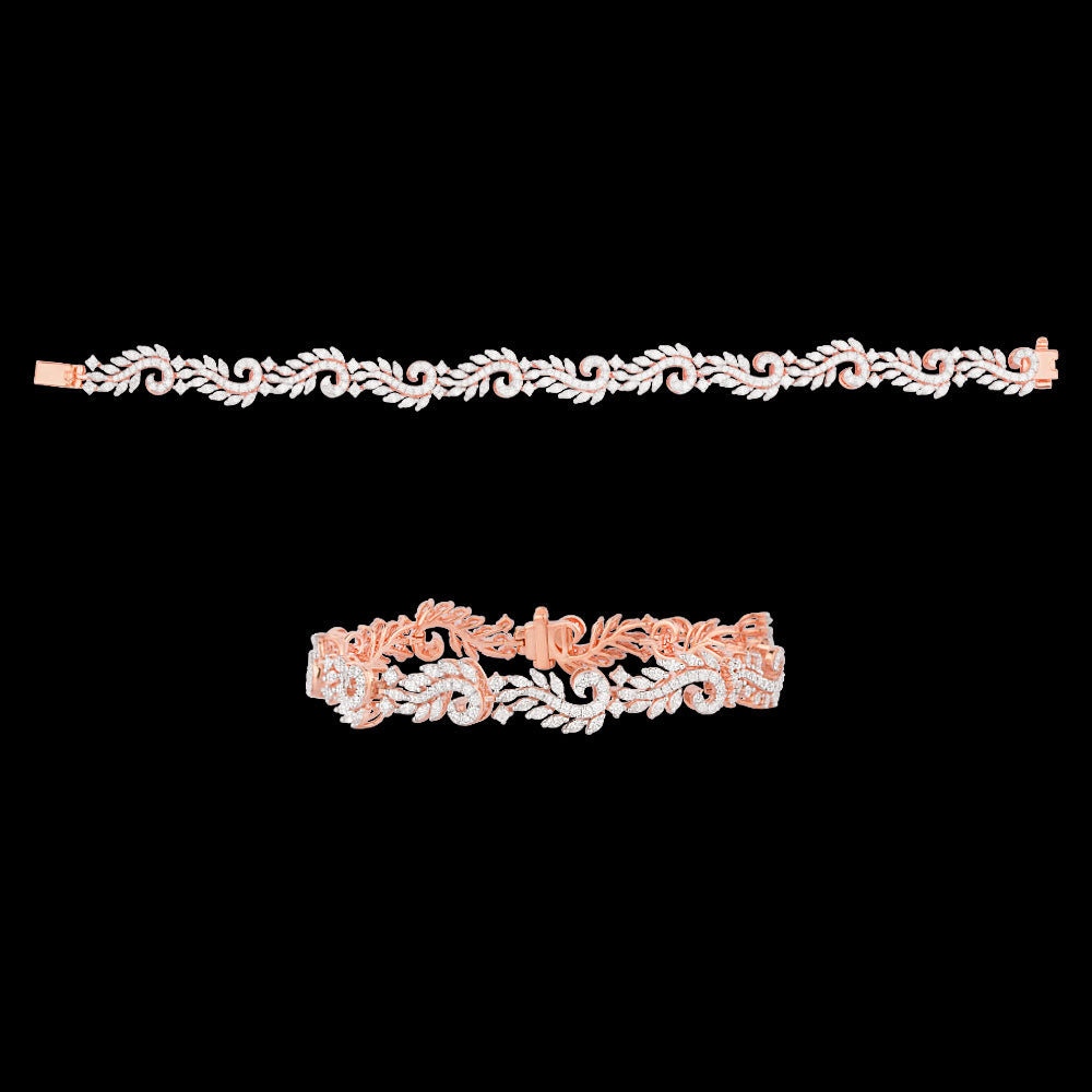 18K Rose Gold Diamond Bracelet - 3.366ct VVS-EF