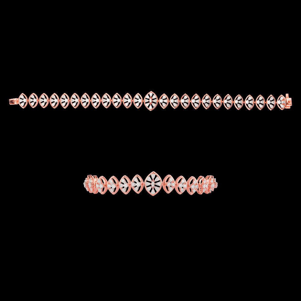18K Yellow Gold Diamond Bracelet - 2.942ct VVS-FG