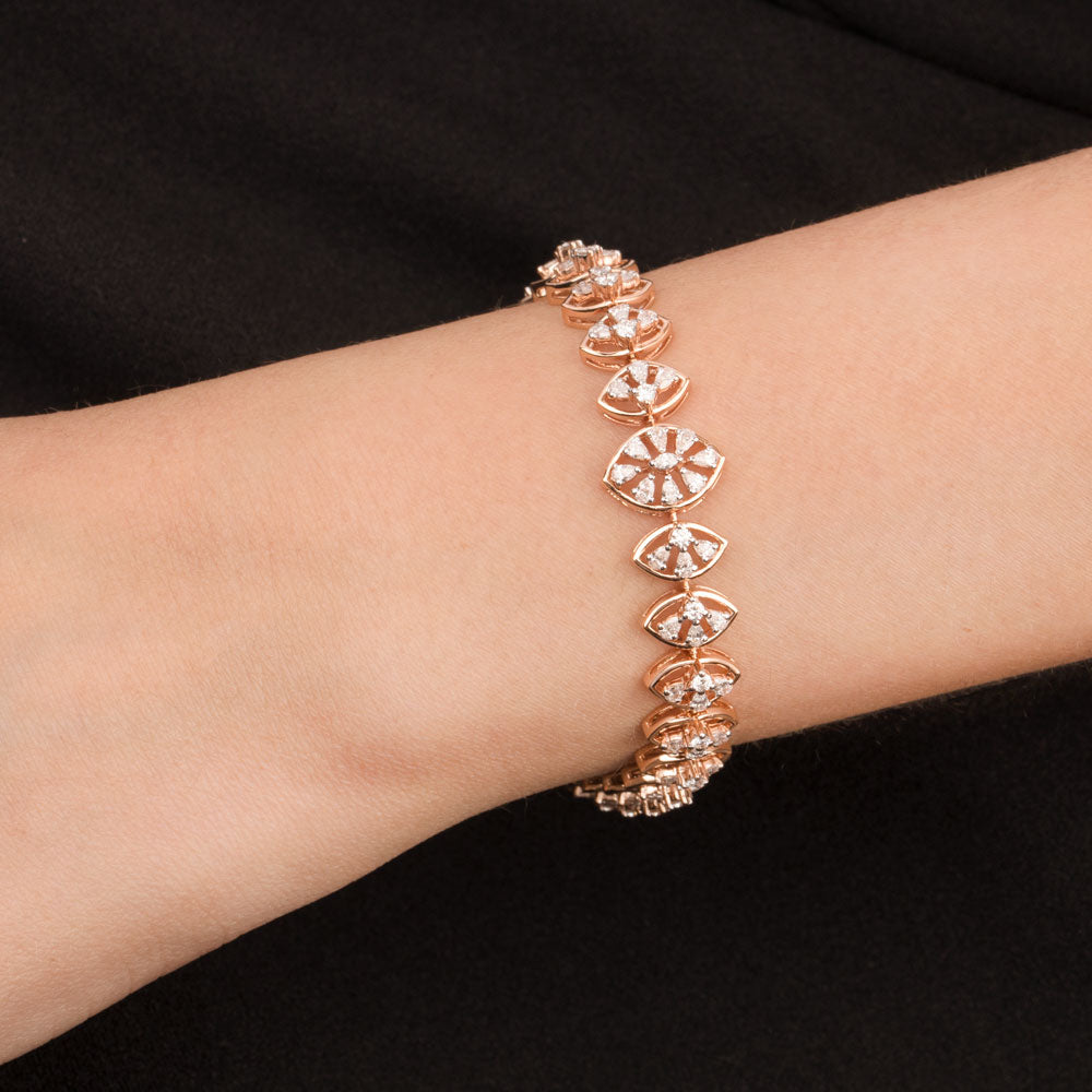 18K Yellow Gold Diamond Bracelet - 2.942ct VVS-FG