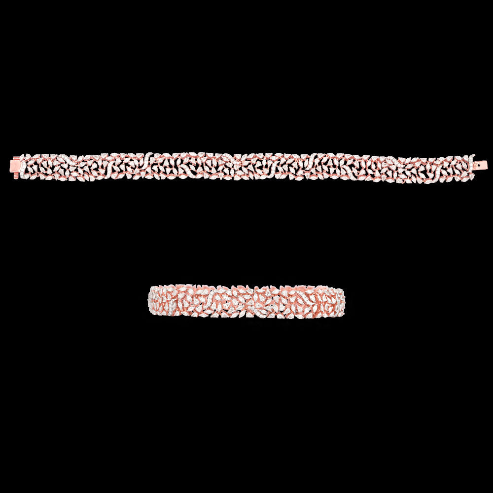 18K Rose Gold Diamond Bracelet - 6.245ct VVS-EF