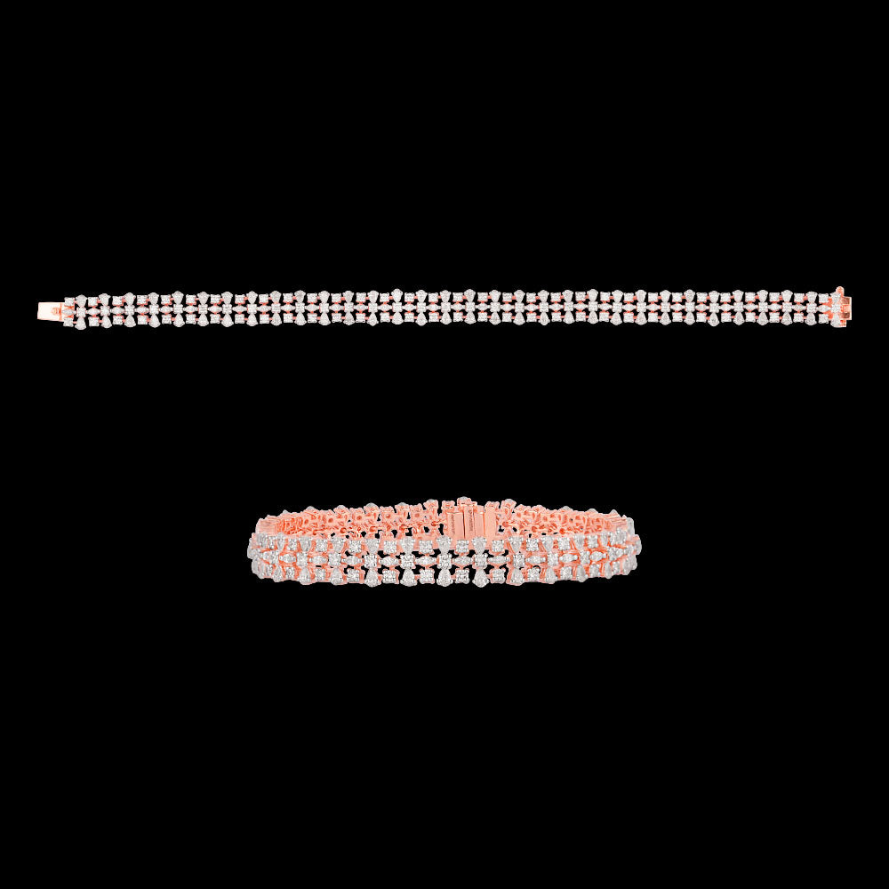 18K Rose Gold Diamond Bracelet - 5.725ct VVS-EF