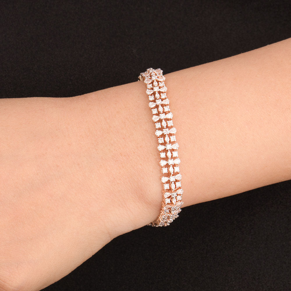 18K Rose Gold Diamond Bracelet - 5.725ct VVS-EF