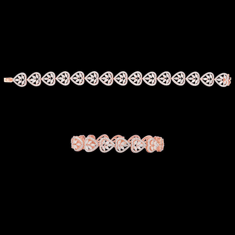 18K Rose Gold Diamond Bracelet - 5.062ct VVS-EF