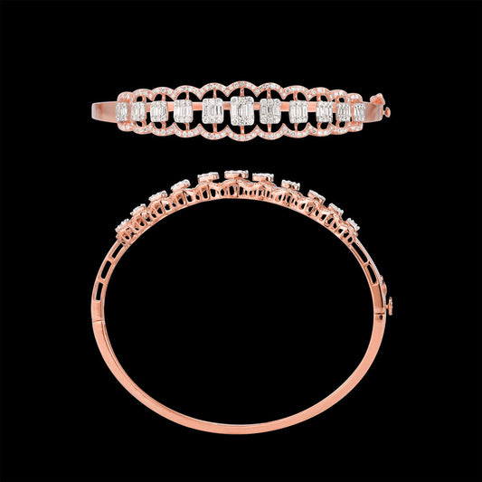 18K Rose Gold Diamond Kada - 1.69ct VS-SI-FG