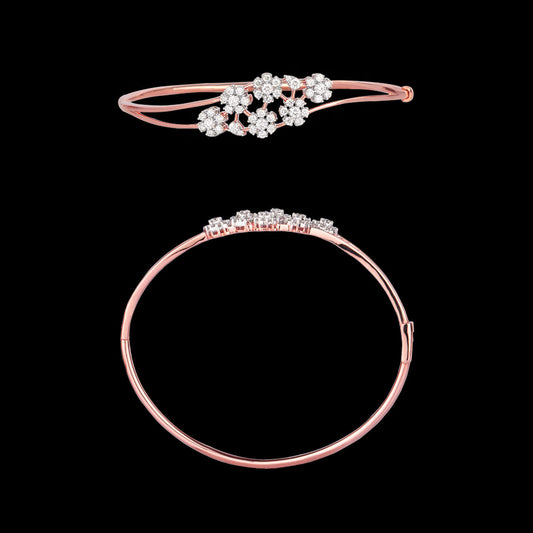 14K Rose Gold Diamond Kada - 0.8ct VS-GH
