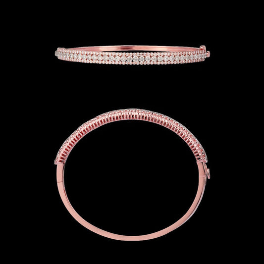 14K Rose Gold Diamond Kada - 2.35ct VVS-VS-HI