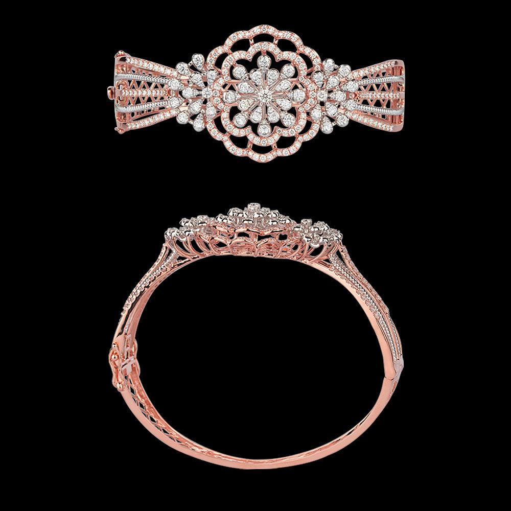 14K Rose Gold Diamond Kada - 2.52ct VS-SI-FG