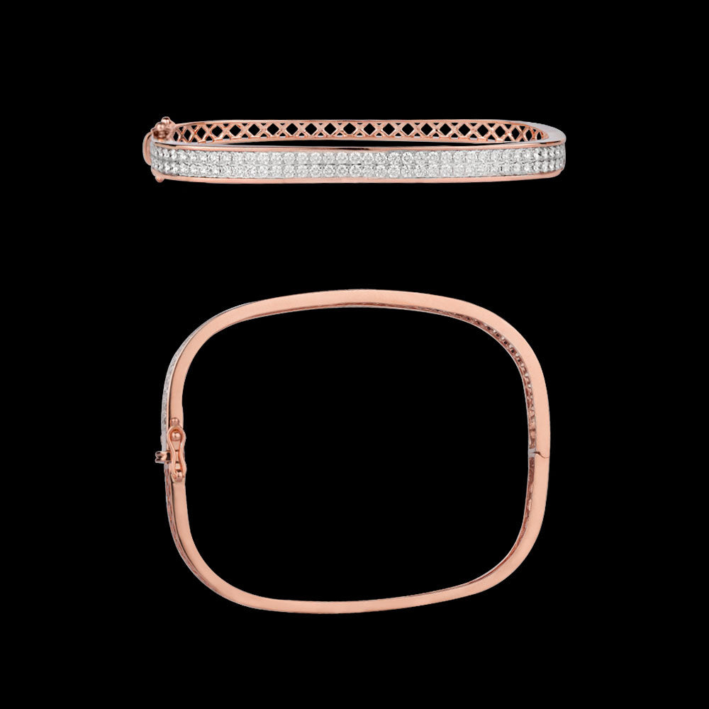 14K Rose Gold Diamond Kada - 1.98ct VS-SI-FG
