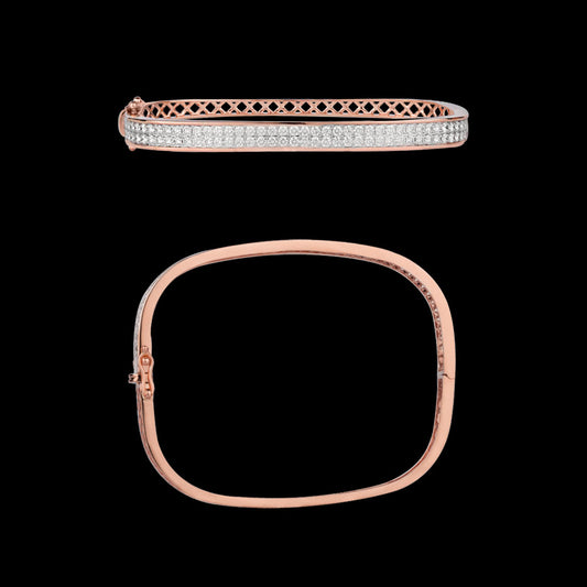 14K Rose Gold Diamond Kada - 1.98ct VS-SI-FG