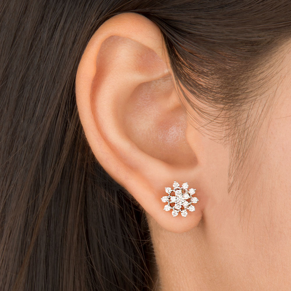 14K Rose Gold Diamond Earrings - 0.65ct VVS-VS-GH