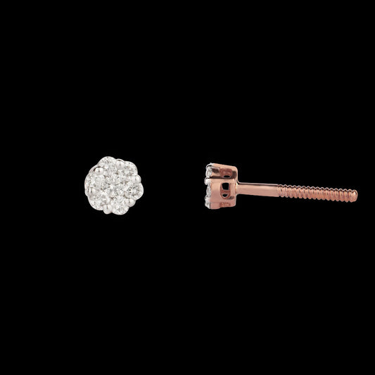 14K Rose Gold Diamond Earrings - 0.19ct SI-GH