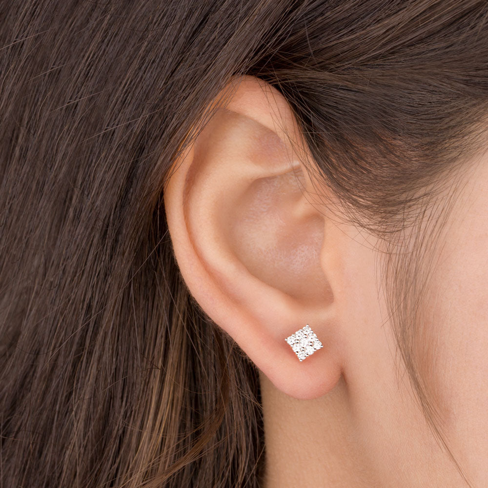 14K Rose Gold Diamond Earrings - 0.36ct SI-GH