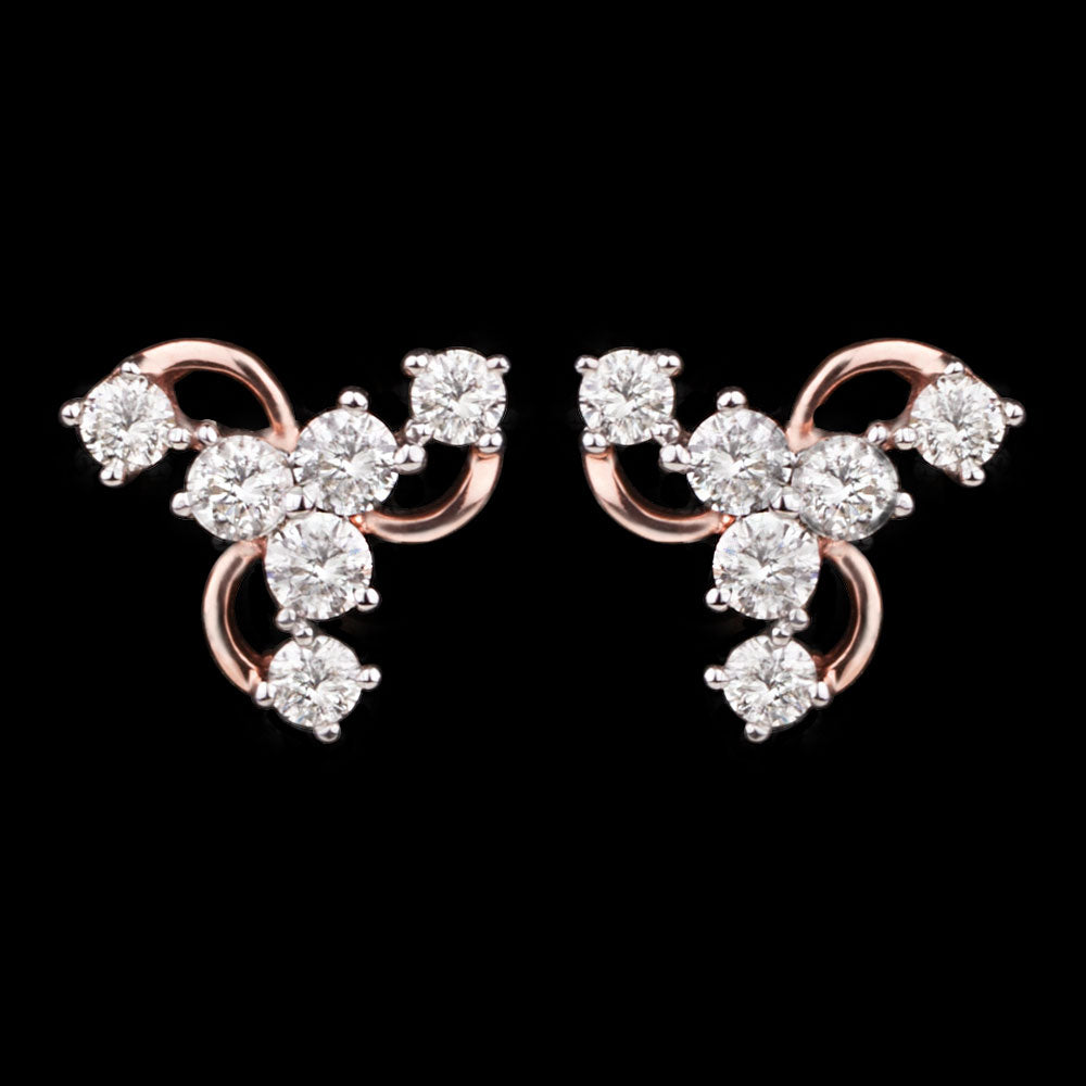 14K Rose Gold Diamond Earrings - 0.49ct SI-IJ