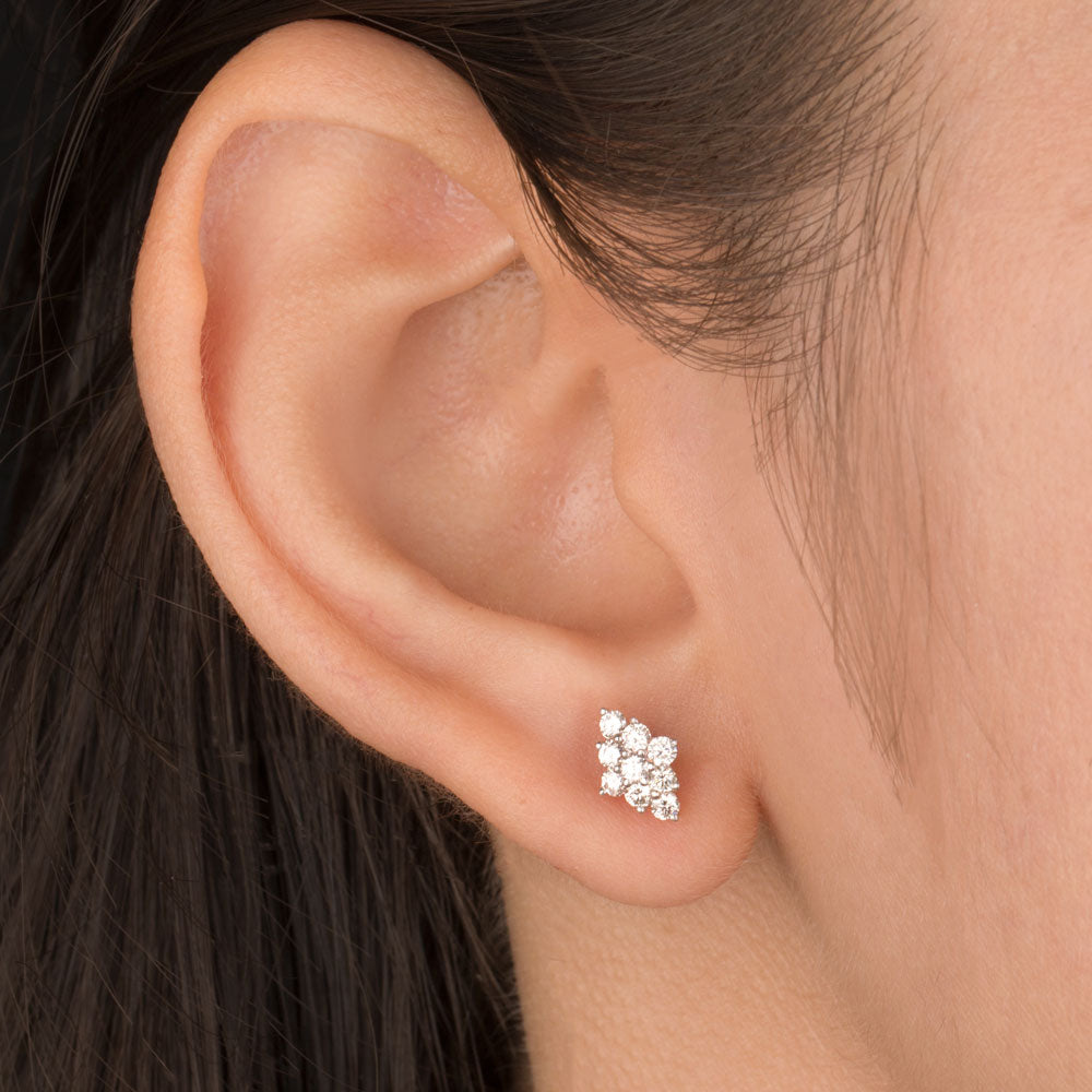 18K Rose Gold Diamond Earrings - 0.438ct VVS-VS-IJ