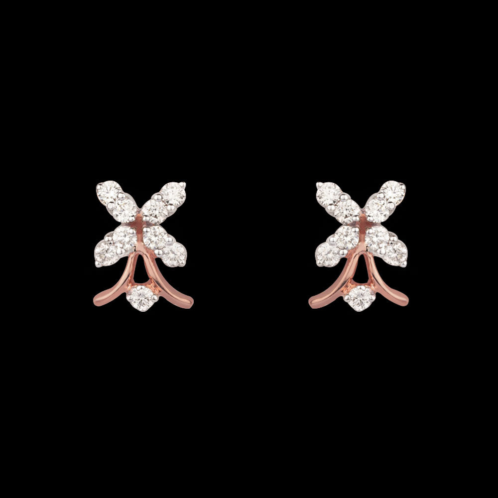14K Rose Gold Diamond Earrings - 0.46ct SI-IJ