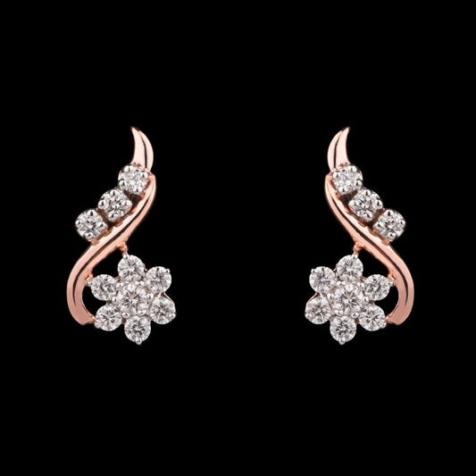 14K Rose Gold Diamond Earrings - 0.4ct VS-GH
