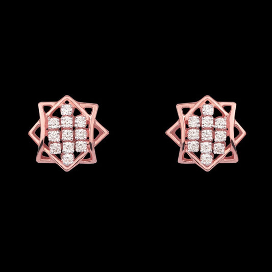 14K Rose Gold Diamond Earrings - 0.52ct SI-IJ