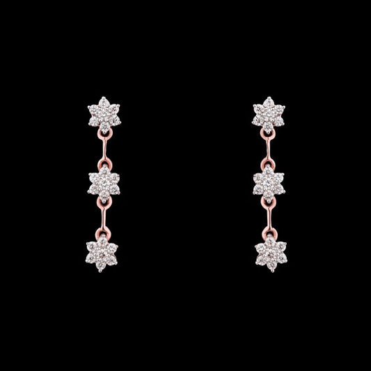 14K Rose Gold Diamond Earrings - 0.51ct SI-IJ