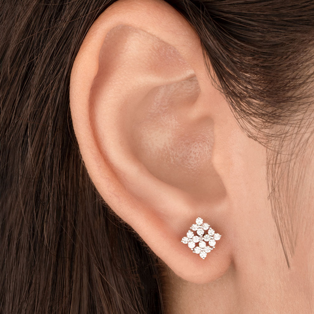 14K Rose Gold Diamond Earrings - 0.38ct VS-SI-FG