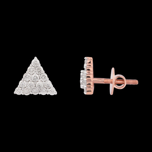 14K Rose Gold Diamond Earrings - 0.56ct VS-GH
