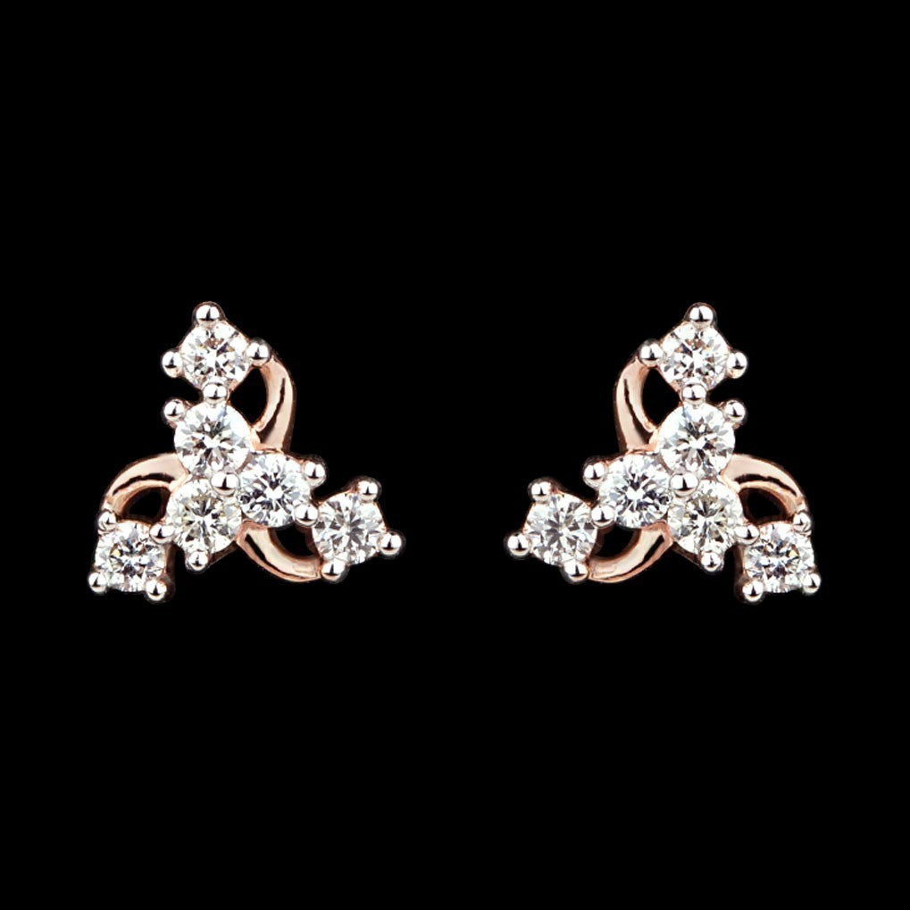 14K Rose Gold Diamond Earrings - 0.28ct VVS-VS-GH