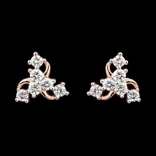 14K Rose Gold Diamond Earrings - 0.28ct VVS-VS-GH