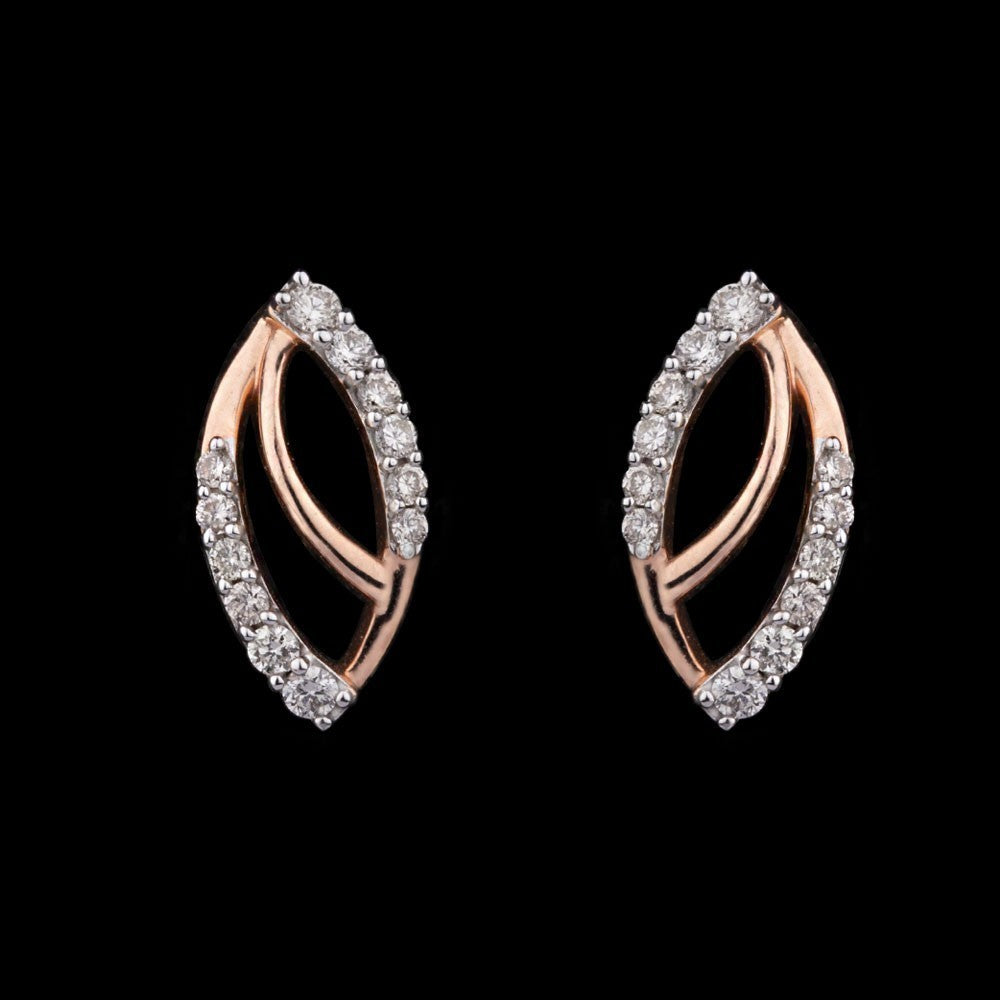 14K Rose Gold Diamond Earrings - 0.2ct SI-IJ