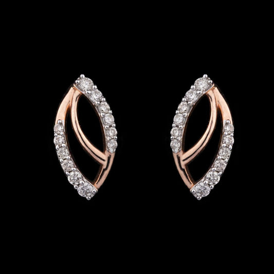 14K Rose Gold Diamond Earrings - 0.2ct SI-IJ