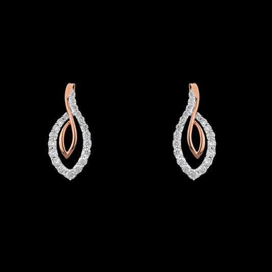 14K Rose Gold Diamond Earrings - 0.33ct VS-FG