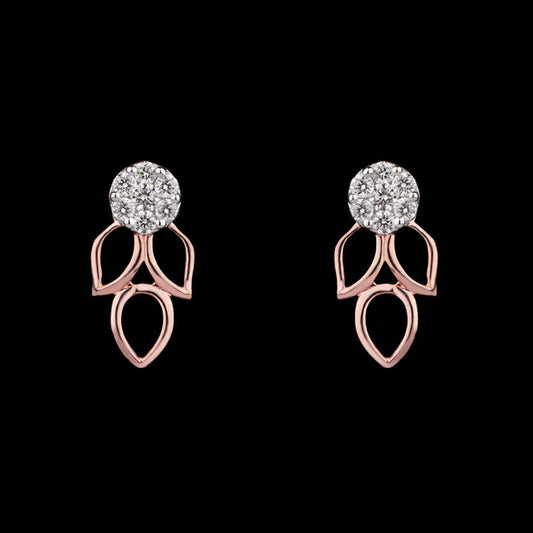 14K Rose Gold Diamond Earrings - 0.26ct VS-GH