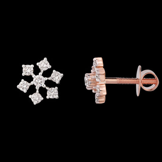 14K Rose Gold Diamond Earrings - 0.29ct SI-IJ