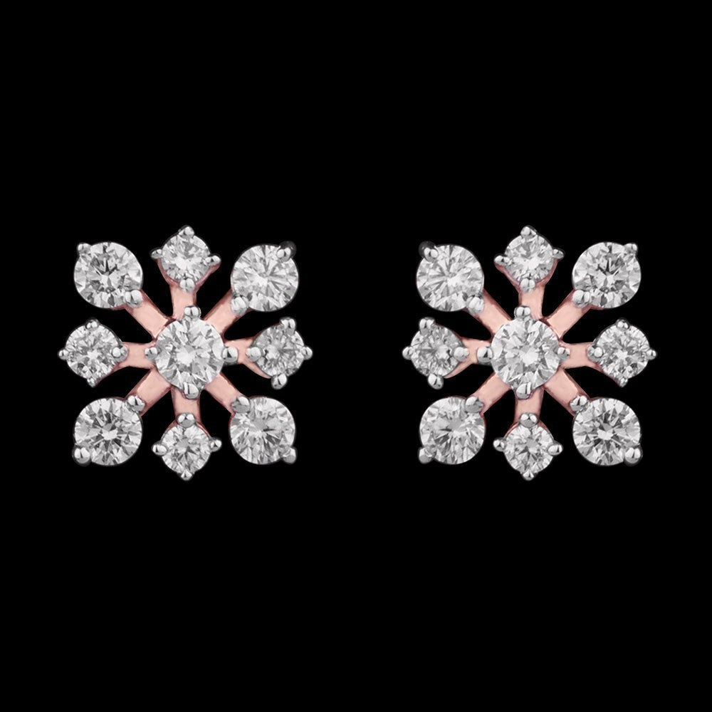 14K Rose Gold Diamond Earrings - 0.37ct VS-GH