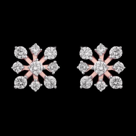 14K Rose Gold Diamond Earrings - 0.37ct VS-GH