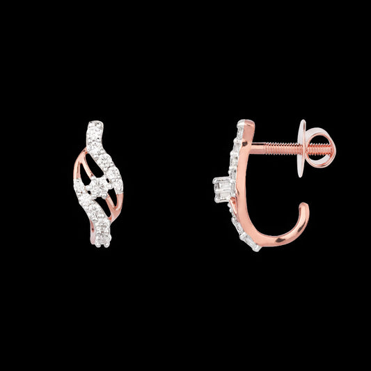 14K Rose Gold Diamond Earrings - 0.3ct VVS-VS-HI