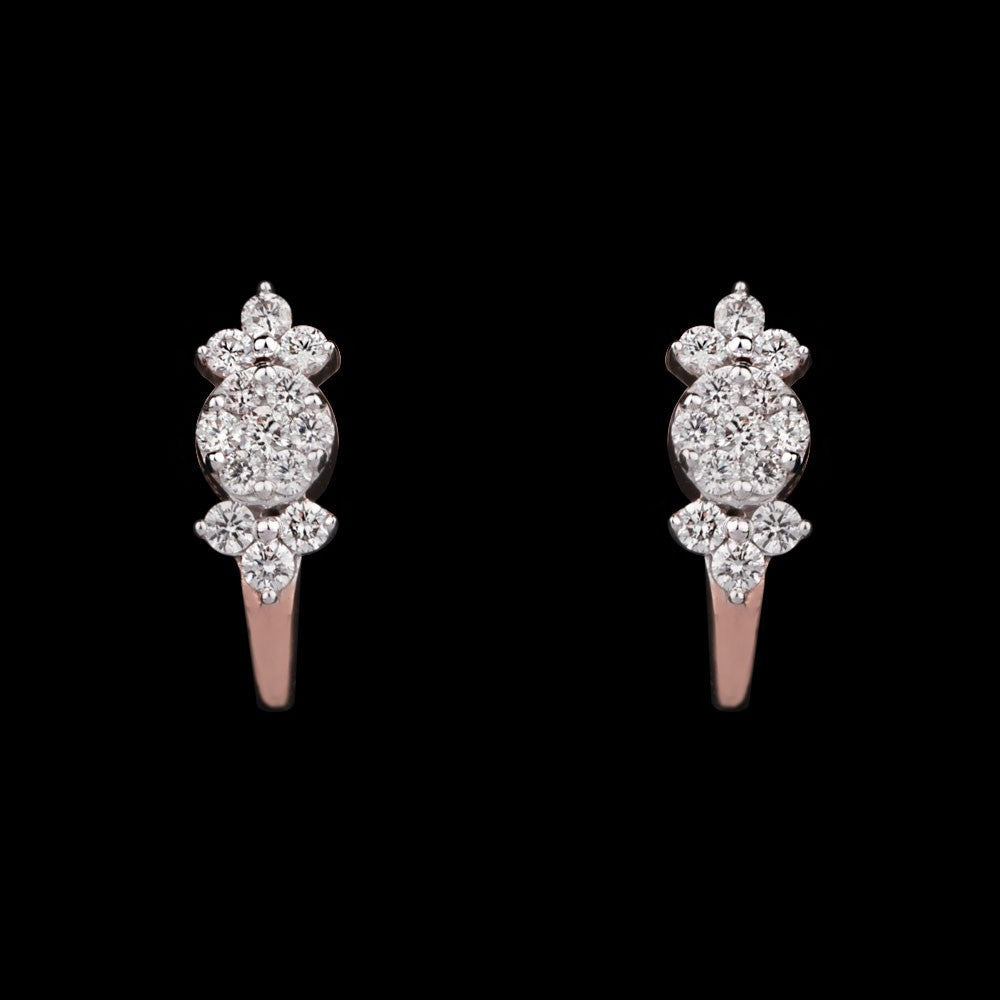 14K Rose Gold Diamond Earrings - 0.36ct VS-GH